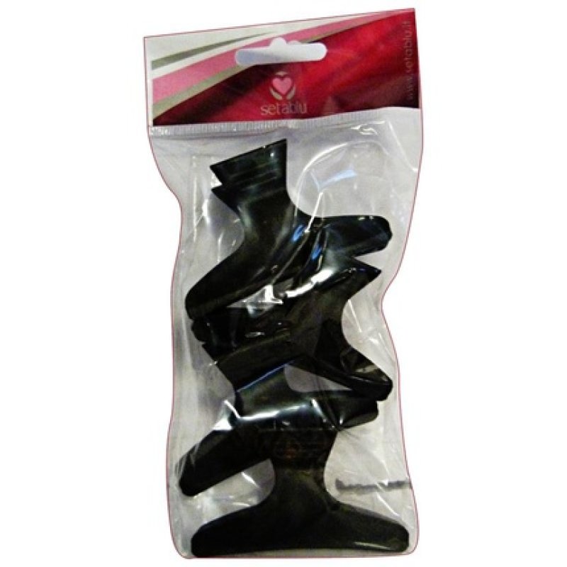 Hairdressing Hair Clip SETABLU 4 Pieces Black