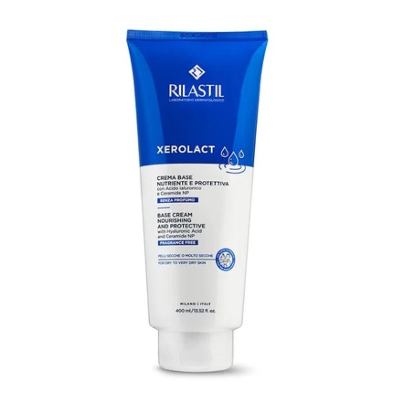 Rilastil Xerolact Moisturizing Cream for Face and Body 48h Hydration - Nourishing and Protective