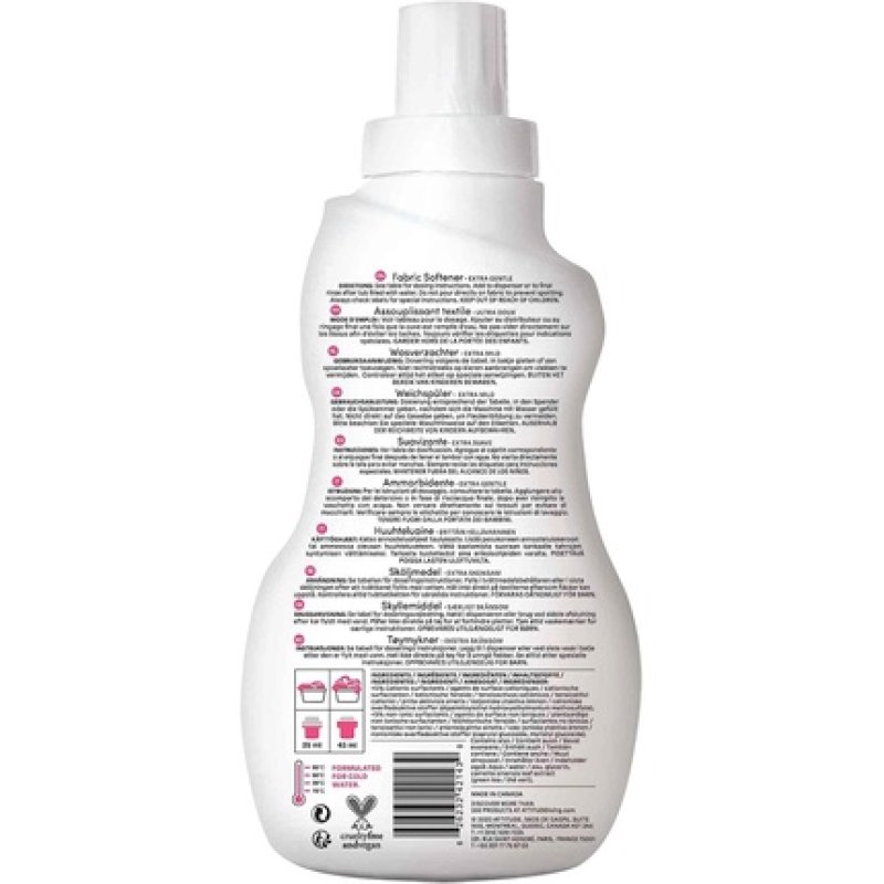Attitude Fabric Softener, Plant And Mineral-Based Ingredients, Vegan Cleaning
