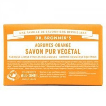 Dr Bronner's Citrus Orange Bar Soap 140g