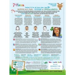 7th Heaven Winter Wonderland Reindeer Facial Sheet Mask Infused with Blueberry