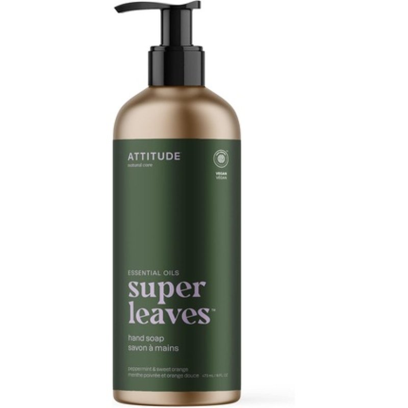 ATTITUDE Hand Soap EWG Verified Plant and Mineral-Based Ingredients Vegan Personal Care Products Refillable Aluminum