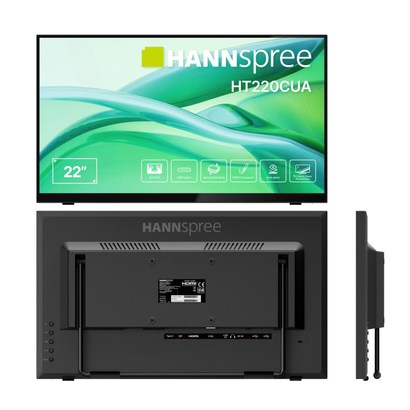 Hannspree HT220CUA computer monitor 54.5 cm (21.4") 1920 x 1080 pixels Full HD LED Touchscreen Black
