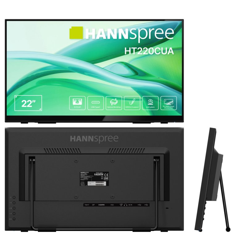Hannspree HT220CUA écran plat de PC 54,5 cm (21.4") 1920 x 1080 pixels Full HD LED Écran tactile Noir