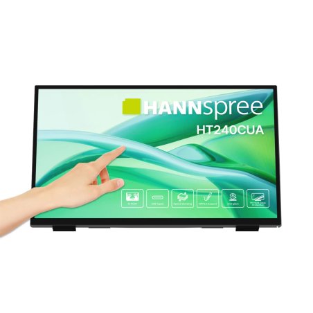 Hannspree HT240CUA computer monitor 60.5 cm (23.8") 1920 x 1080 pixels Full HD LED Touchscreen Black