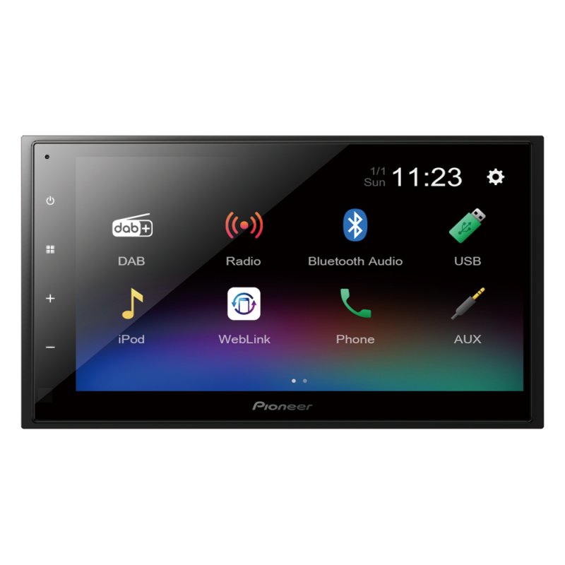 Pioneer DMH-A340DAB Black 200 W Bluetooth