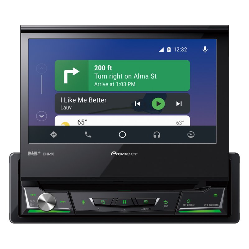Pioneer AVH-Z7200DAB car media receiver Black Bluetooth