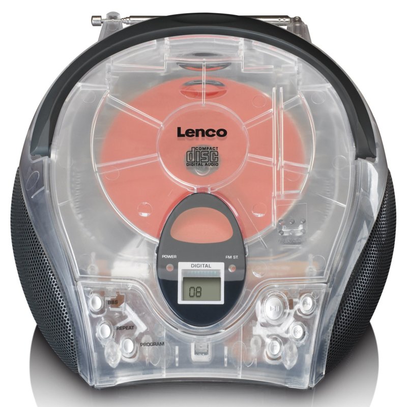 Lenco SCD-24TR radio Portable Digital Transparent