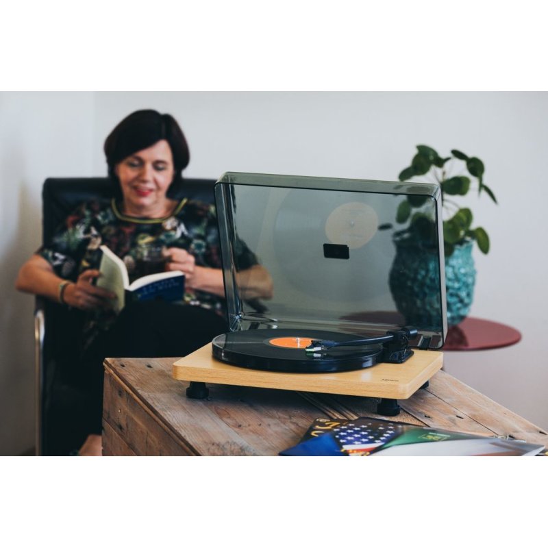 Lenco L-30 Tourne-disque entraîné par courroie Bois Semi-automatique