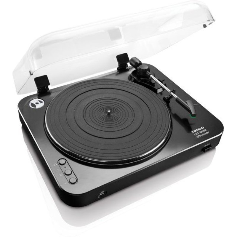 Lenco LBT-120BK audio turntable Belt-drive audio turntable Black Semi Automatic
