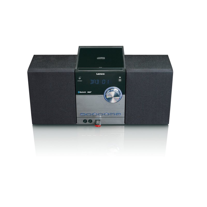 Lenco MC-150 portable stereo system Analog & digital 22 W DAB, DAB , FM, PLL Black, Silver MP3 playback