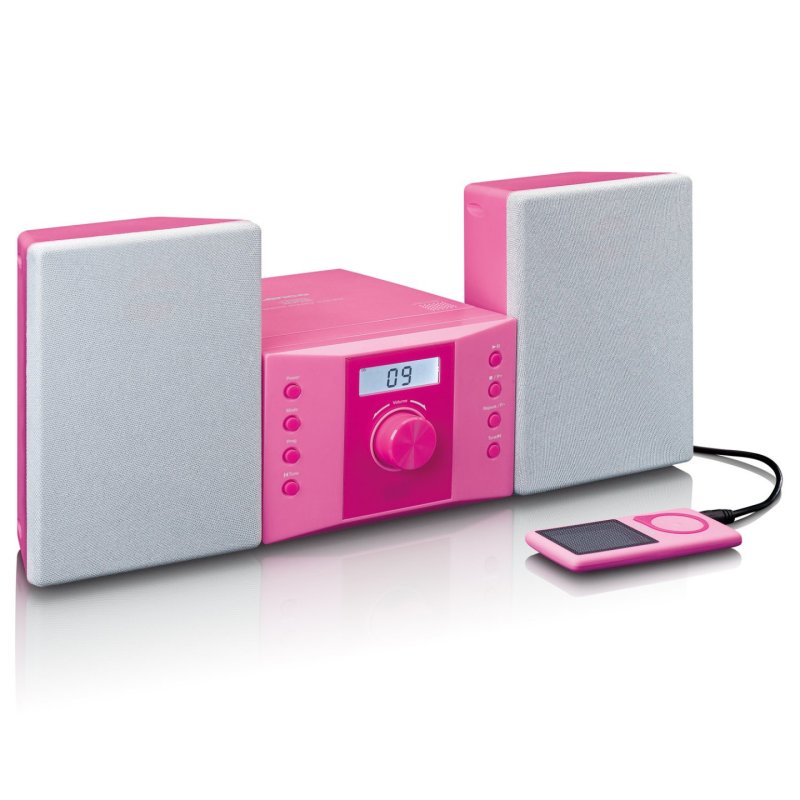 Lenco MC-013PK Système stéréo portable Numérique 4 W FM Rose Lecture de MP3