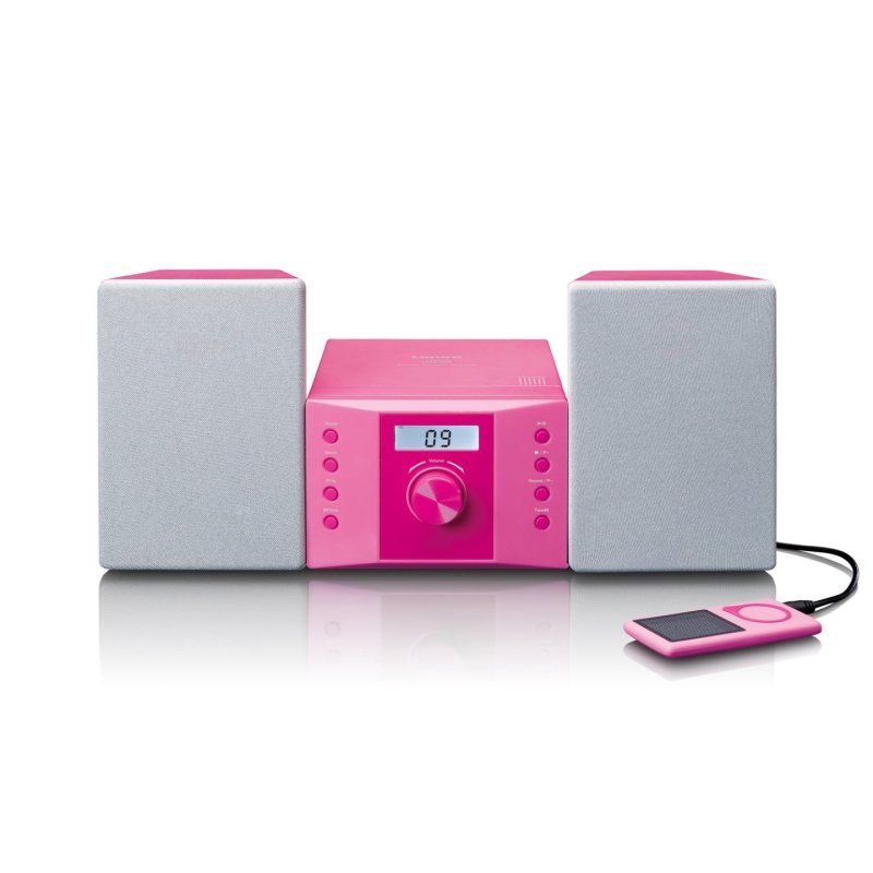 Lenco MC-013PK Système stéréo portable Numérique 4 W FM Rose Lecture de MP3