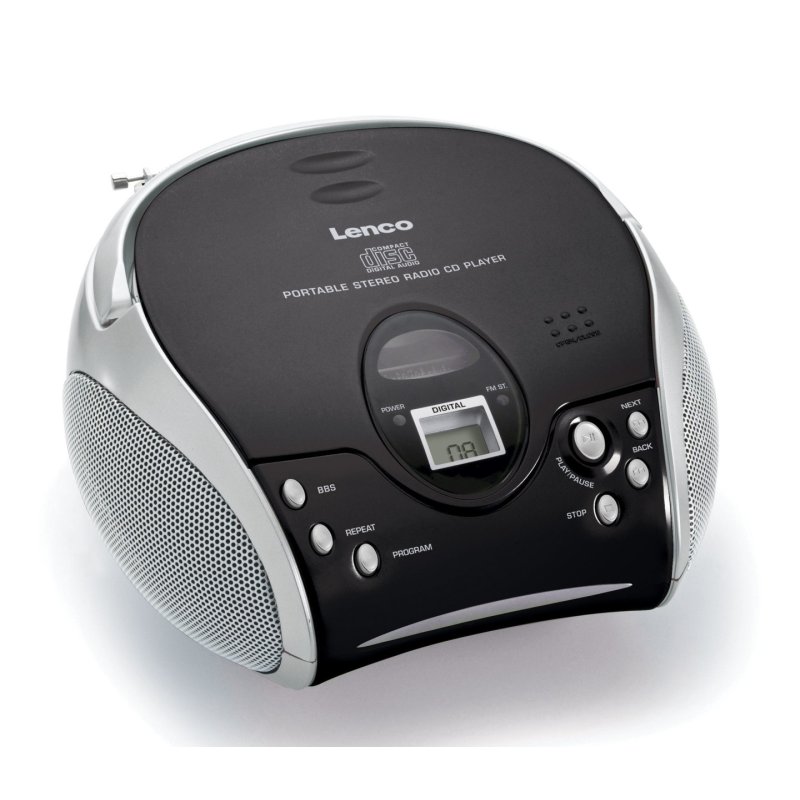 Lenco SCD-24 Numérique FM Noir, Argent Lecture de MP3