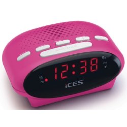 LENCO ICR-210 FM-Uhrenradio & Radiowecker. pink