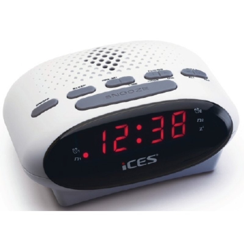 LENCO ICR-210 FM-Uhrenradio & Radiowecker. wei