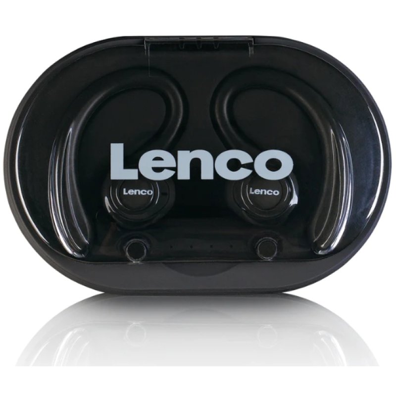 Lenco EPB-460BK headphones/headset True Wireless Stereo (TWS) Ear-hook Sports Micro-USB Bluetooth Black