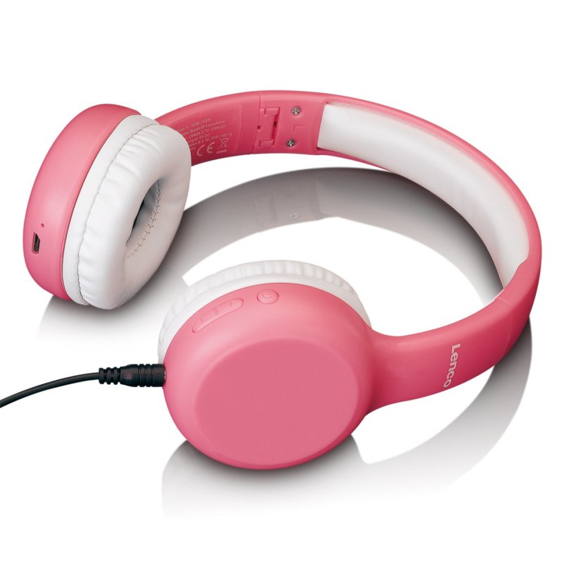 Lenco HPB-110PK Casque Avec fil &sans fil Arceau Micro-USB Bluetooth Rose