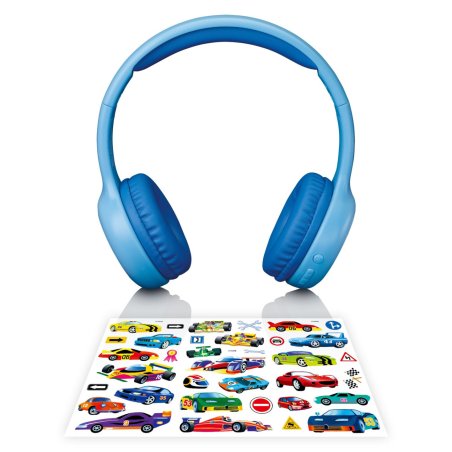 Lenco HPB-110 Kids Kopfhörer BT blau 85DB Limite akku stickers Headset Wired & Wireless Head-band Micro-USB Bluetooth