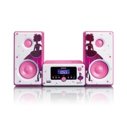 Lenco MC-020 Home audio mini system 10 W Pink, White