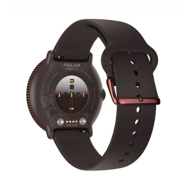 Polar Ignite 3 Titanium Leder- und Silikonarmband