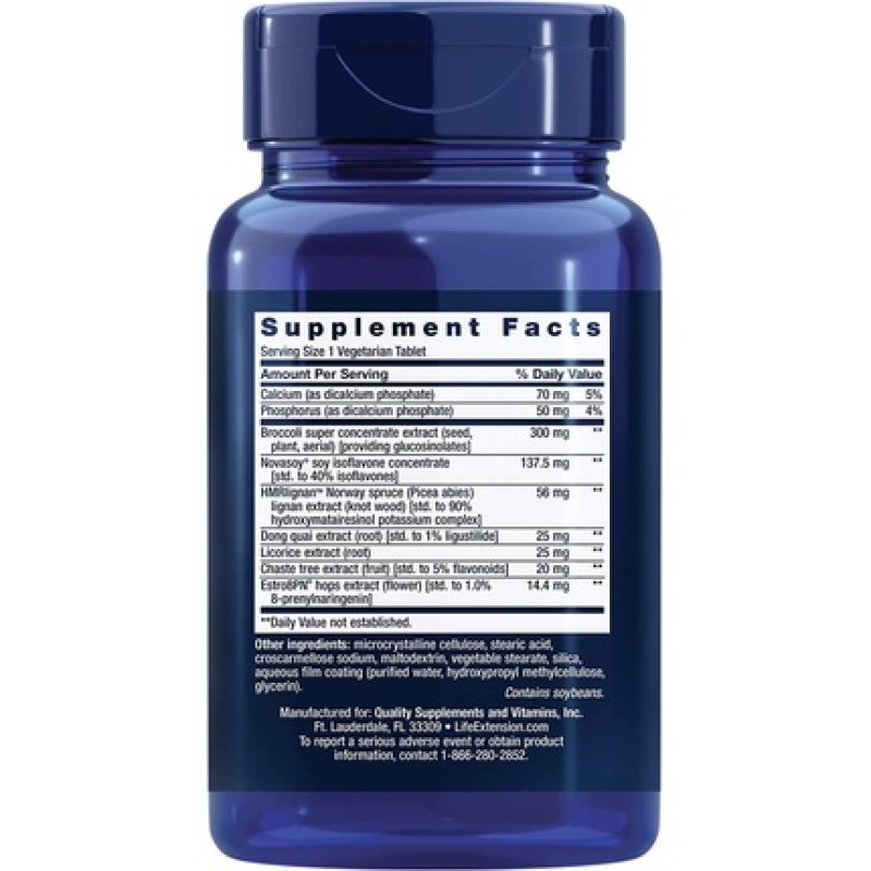 Life Extension Estrogen for Women Healthy Estrogen Metabolism Menopause Relief 30 Vegetarian Tablets