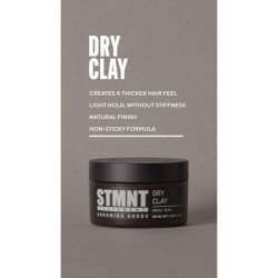 STMNT Grooming Goods Dry Clay Extra Matte Finish Super Strong Control Easy to Wash Out 100ml