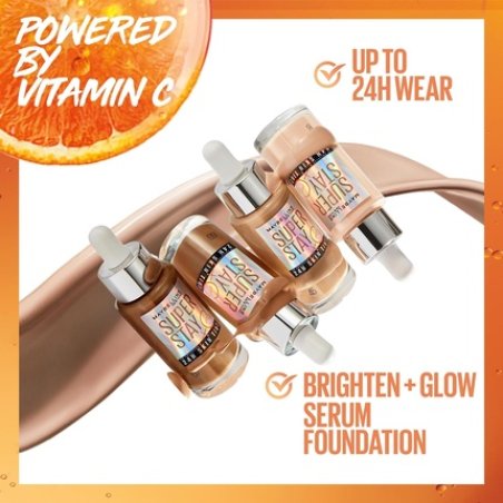 Maybelline Super Stay Skin Tint Foundation with Vitamin C Long-Lasting Vegan Formula Shade 78