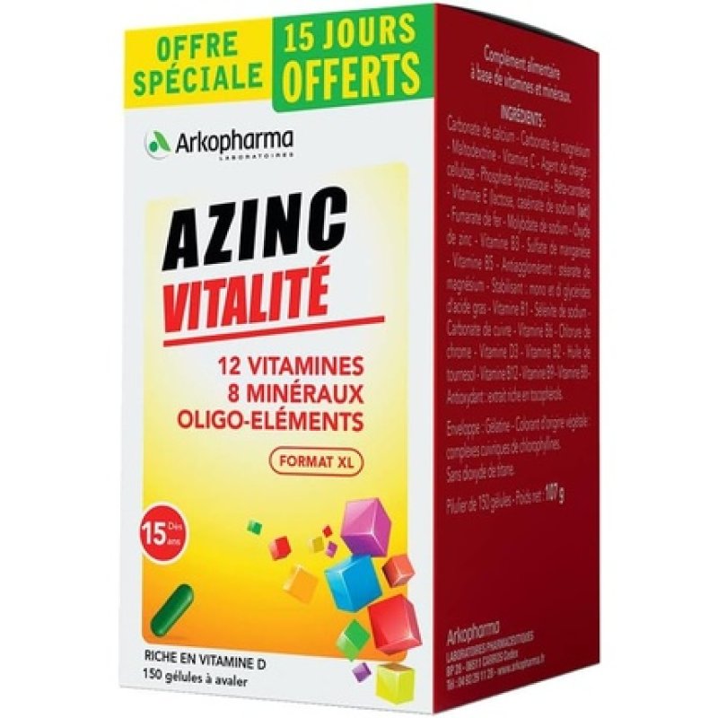 Vitalite 150 Gelules Azinc Arkopharma