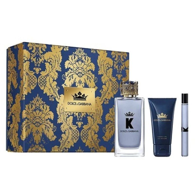 Men's Perfume Set Dolce & Gabbana K Set Eau De Toilette 100ml, Eau De Toilette 10ml & A/S Balm 50ml