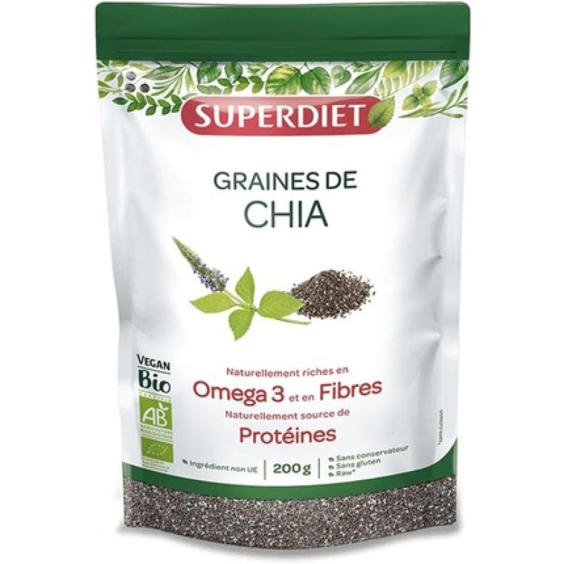 Superdiet Organic Chia Seeds 200g