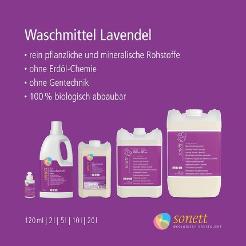 Lavender Detergent for Colorful and White Laundry with Organic Vegetable Oil Soap 10L