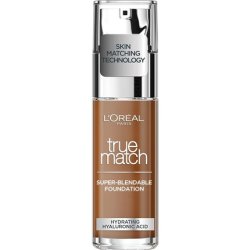 L'Oreal Paris True Match Liquid Foundation Skincare Infused with Hyaluronic Acid SPF 17 30ml 8.5C Pecan