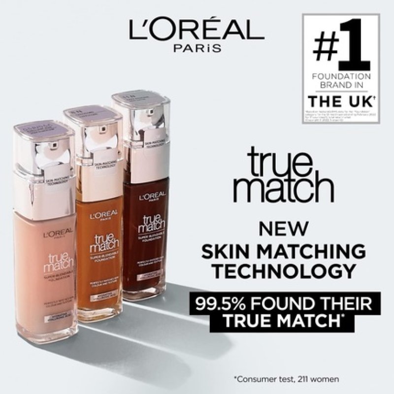L'Oréal Paris True Match Liquid Foundation with Hyaluronic Acid and SPF 30ml 3.5D Golden Peach