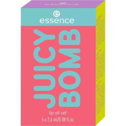 Essence Juicy Bomb Lip Oil Set 01 Lip Care Multicolor Acetone-Free Vegan Gluten-Free - Pack of 5