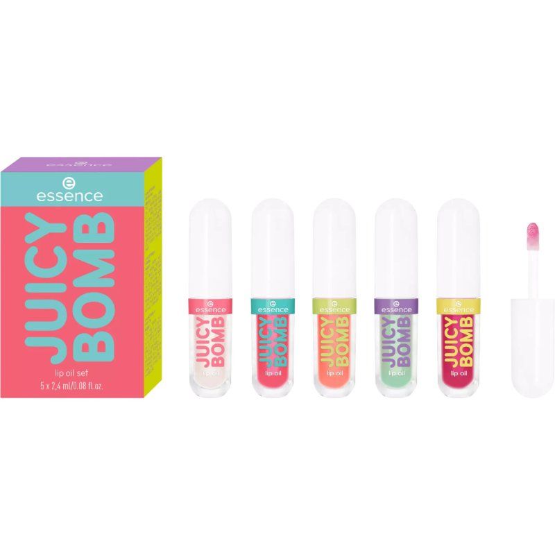 Essence Juicy Bomb Set baume pour les lèvres Beaume pour les lèvres 01, 02, 03, 04, 05 Femmes 2,4 ml