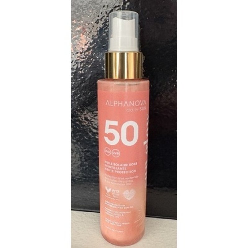 Sun Oil Pink Glitter High Protection SPF 50