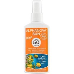 Alphanova Sun Organic Sunscreen Spray For Kids High Protection SPF 50 125ml