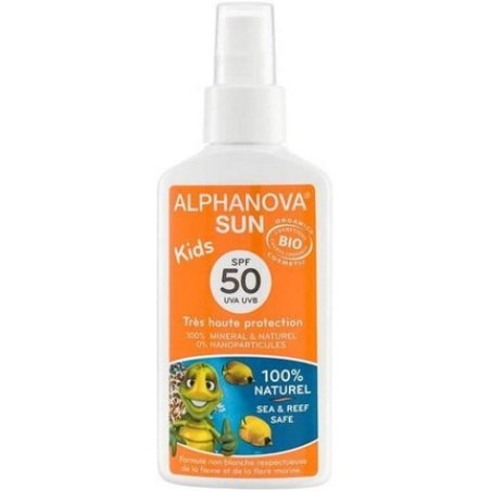 Alphanova Sun Organic Sunscreen Spray For Kids High Protection SPF 50 125ml
