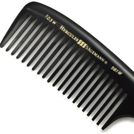 Hercules Sagemann 703w-581w Pocket Handle Wide Tooth Comb for Loosening