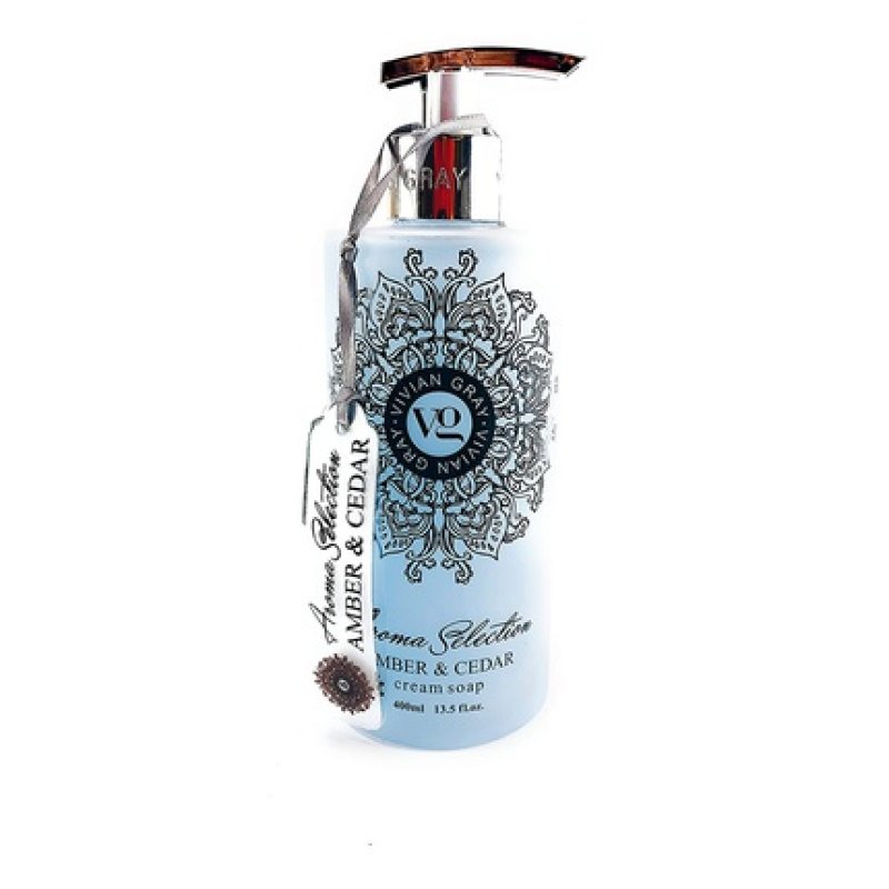 Vivian Gray Aroma Selection Cream Soap in Amber & Cedar