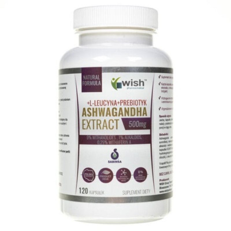Wish Ashwagandha Extract 500mg 120 Capsules