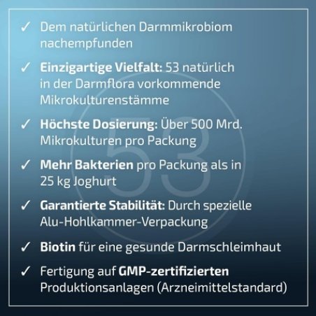 Kijimea K53 Advance High-Dose Intestinal Bacteria Capsules with Biotin 500 Billion CFU per Pack Lactose-Free