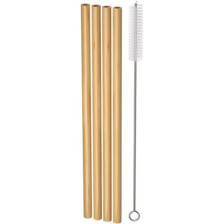 Nordics Organic Care Eco Bamboo Straws with Cleaning Brush 60g