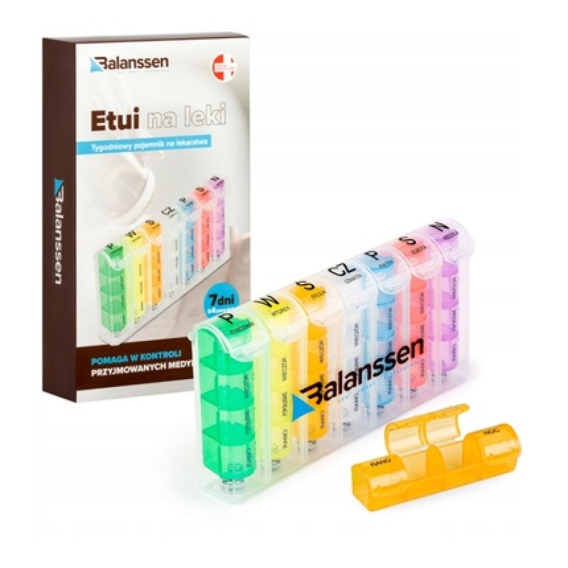 Balanssen Weekly Pill Organizer 4 Times A Day, 1 Piece