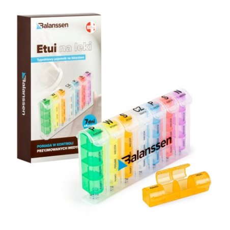 Balanssen Weekly Pill Organizer 4 Times A Day, 1 Piece