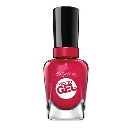 Sally Hansen Miracle Gel Nail Polish Bordeaux Glow with Shiny Top Coat 2 Count