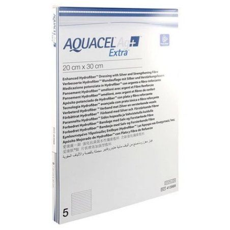 ConvaTec Aquacel Ag Extra Dressing 20cm Width 30cm Length - Pack of 5