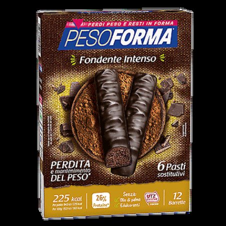 Pesoforma Double Dark Intense Dark Chocolate Meal Replacement Bars 12 Bars