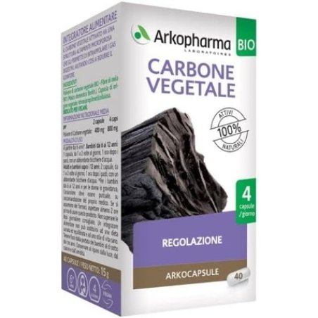 Arkofarm Arko Organic Vegetable Charcoal Capsules 40 Capsules
